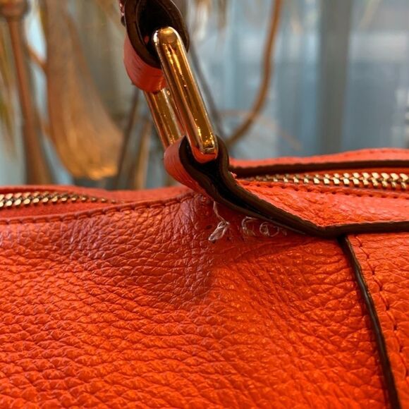 Ora Delphine Orange and Gold leather Purse - Picture 2 of 12